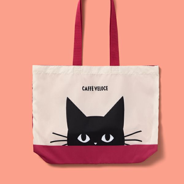 カフェ・ベローチェ 黒ねこエコバッグ2026